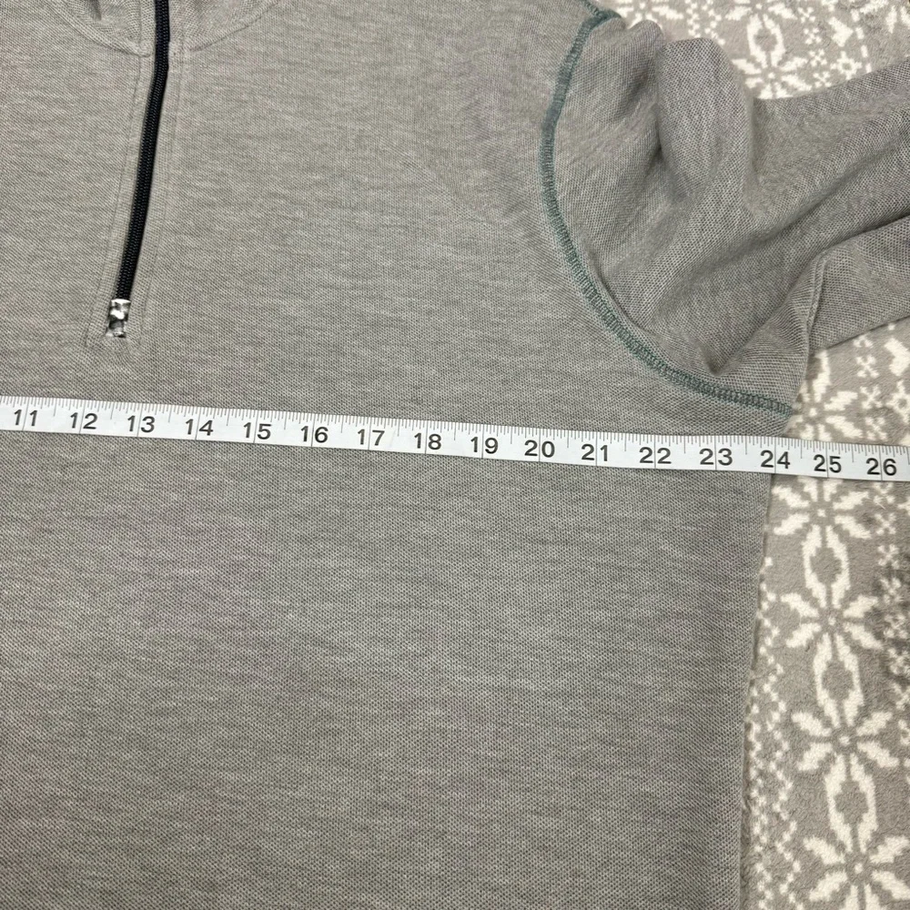 Robert Graham Mens Classic Fit 1/4 Zip Pullover Sweater Long Sleeve Gray Size XL